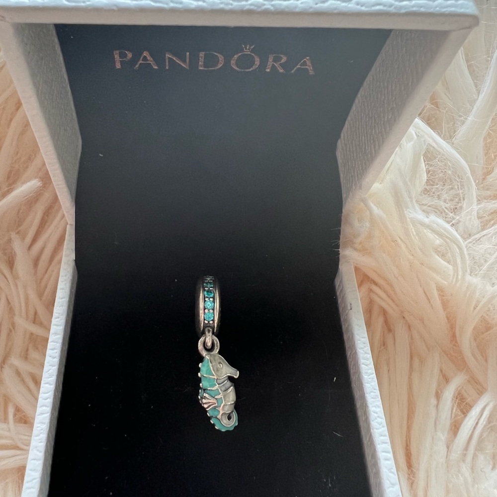 RETIRED BLUE CRYSTAL PANDORA CHARM